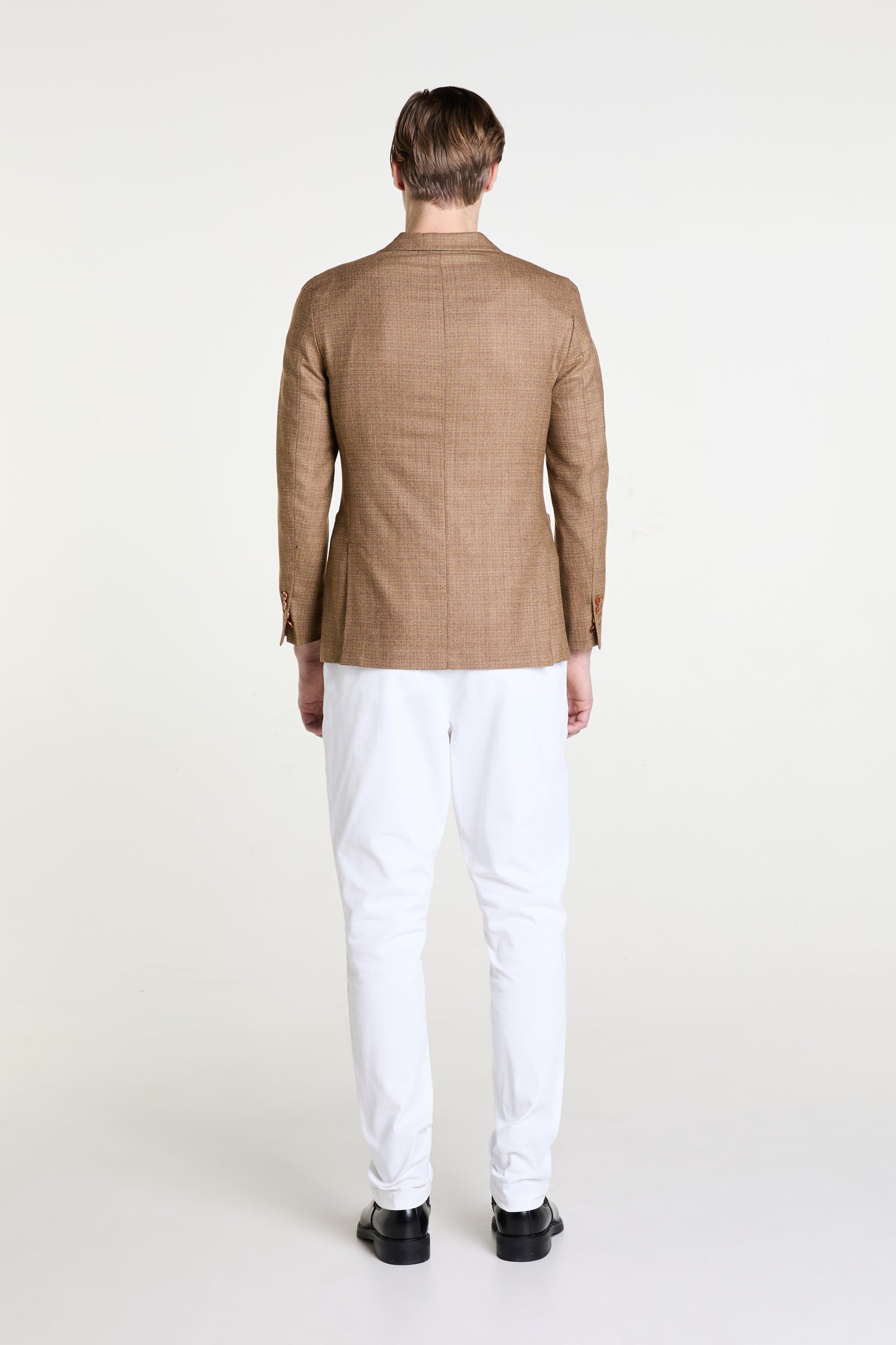 Single Breasted Blazer in Wool and Silk blend