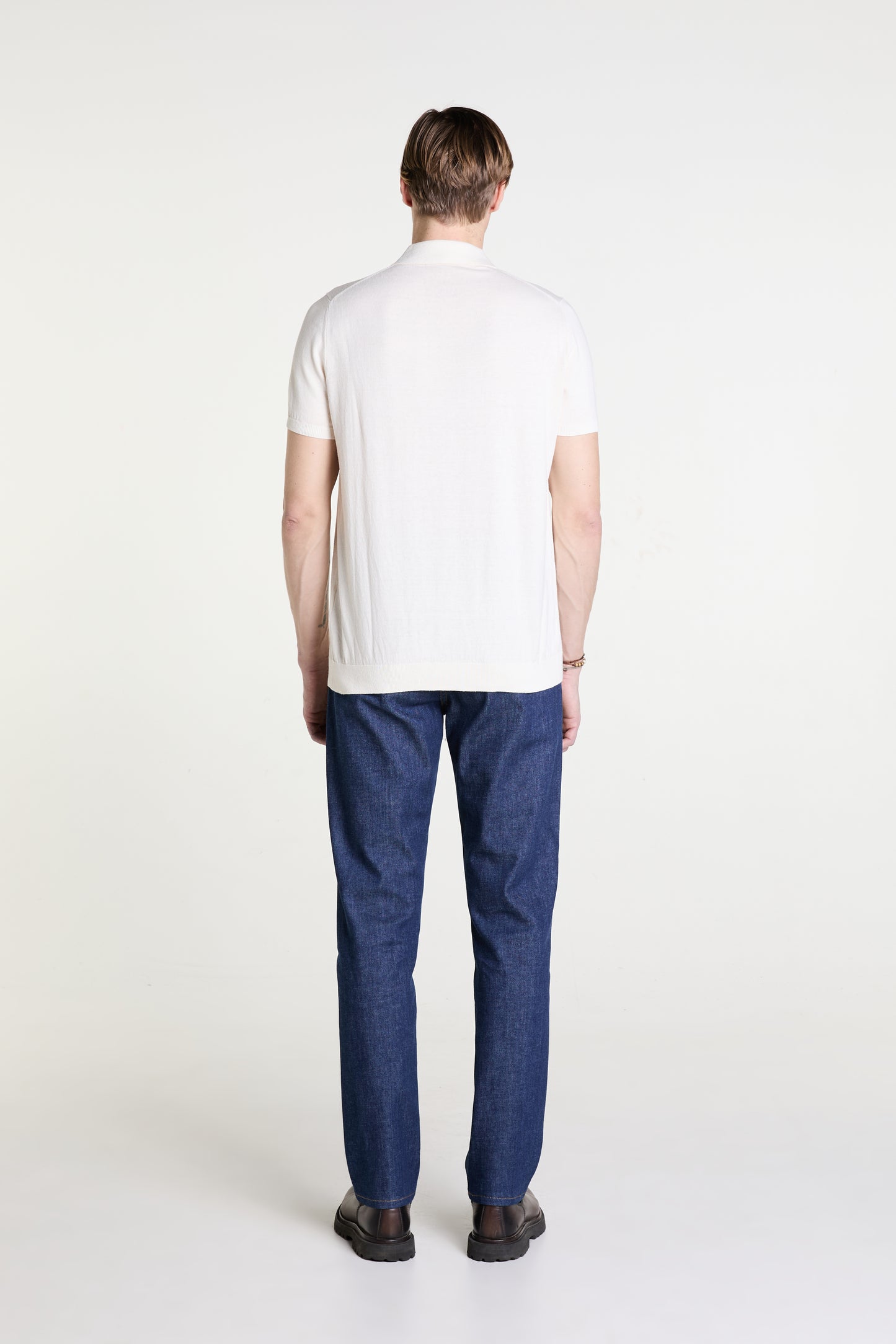 Straight Jeans in Deep Water Wash Denim