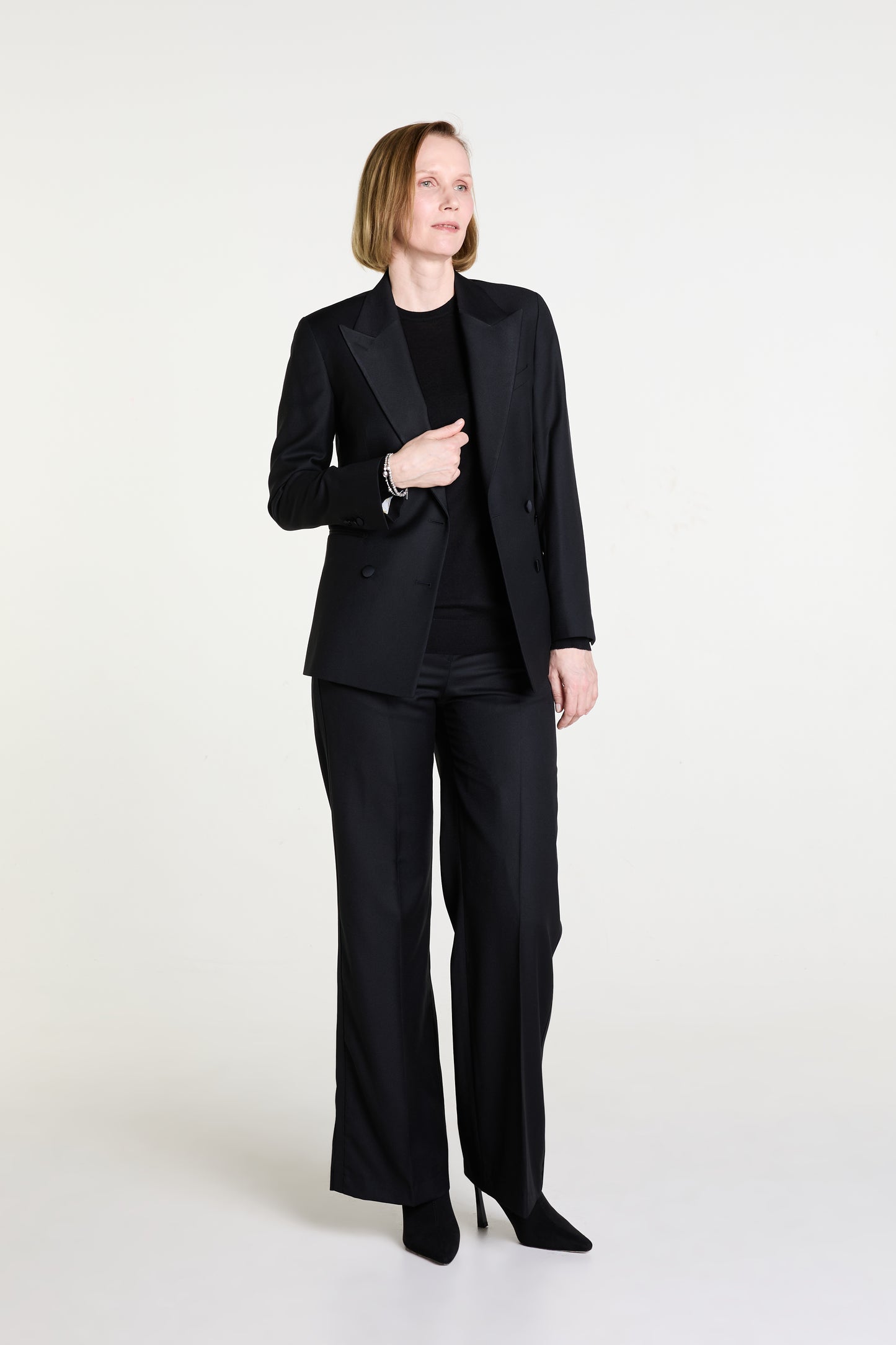 O-neck Knit in Cashmere, Silk and Merino blend