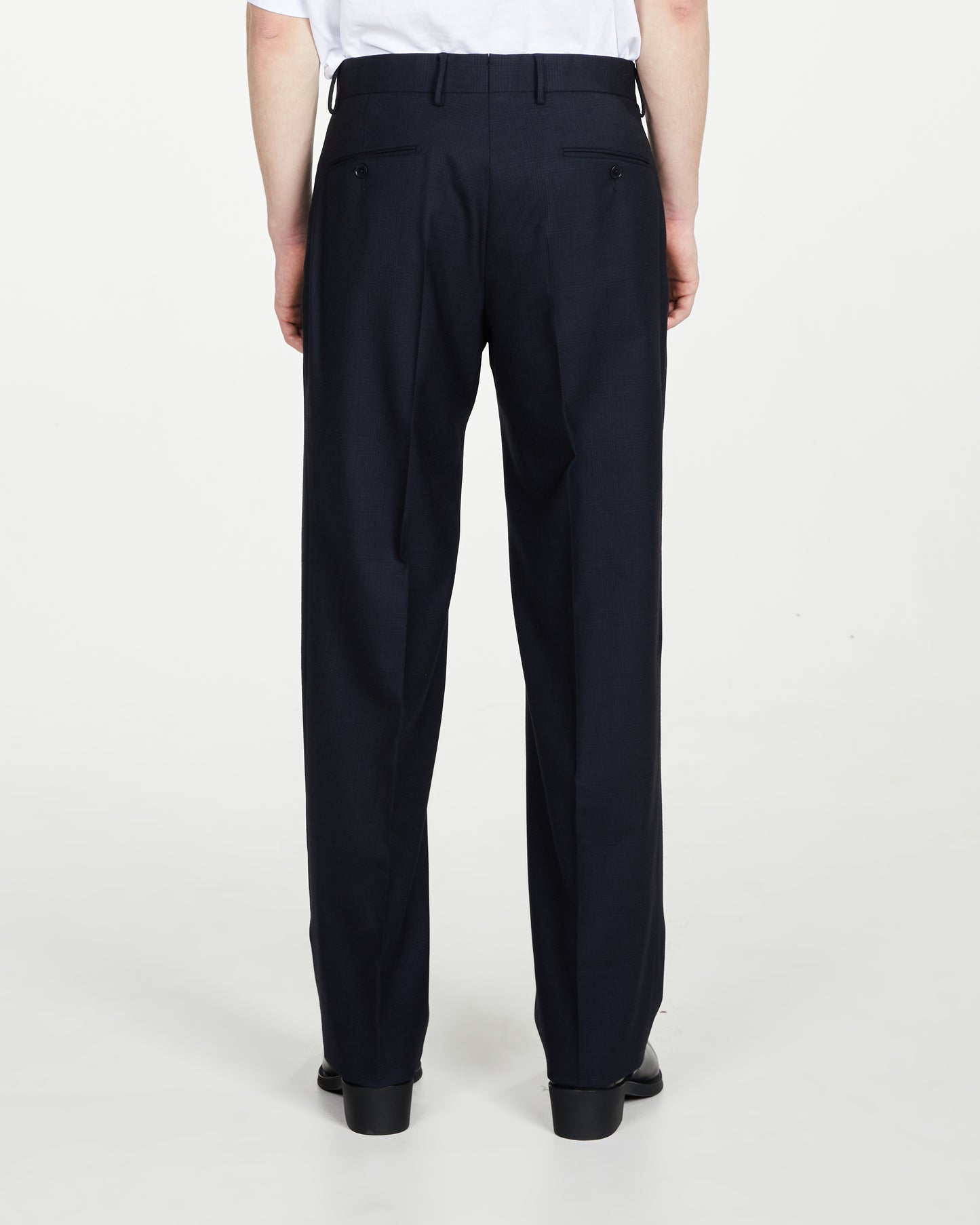 Wide-fit Dark Navy Travel Suit Trousers
