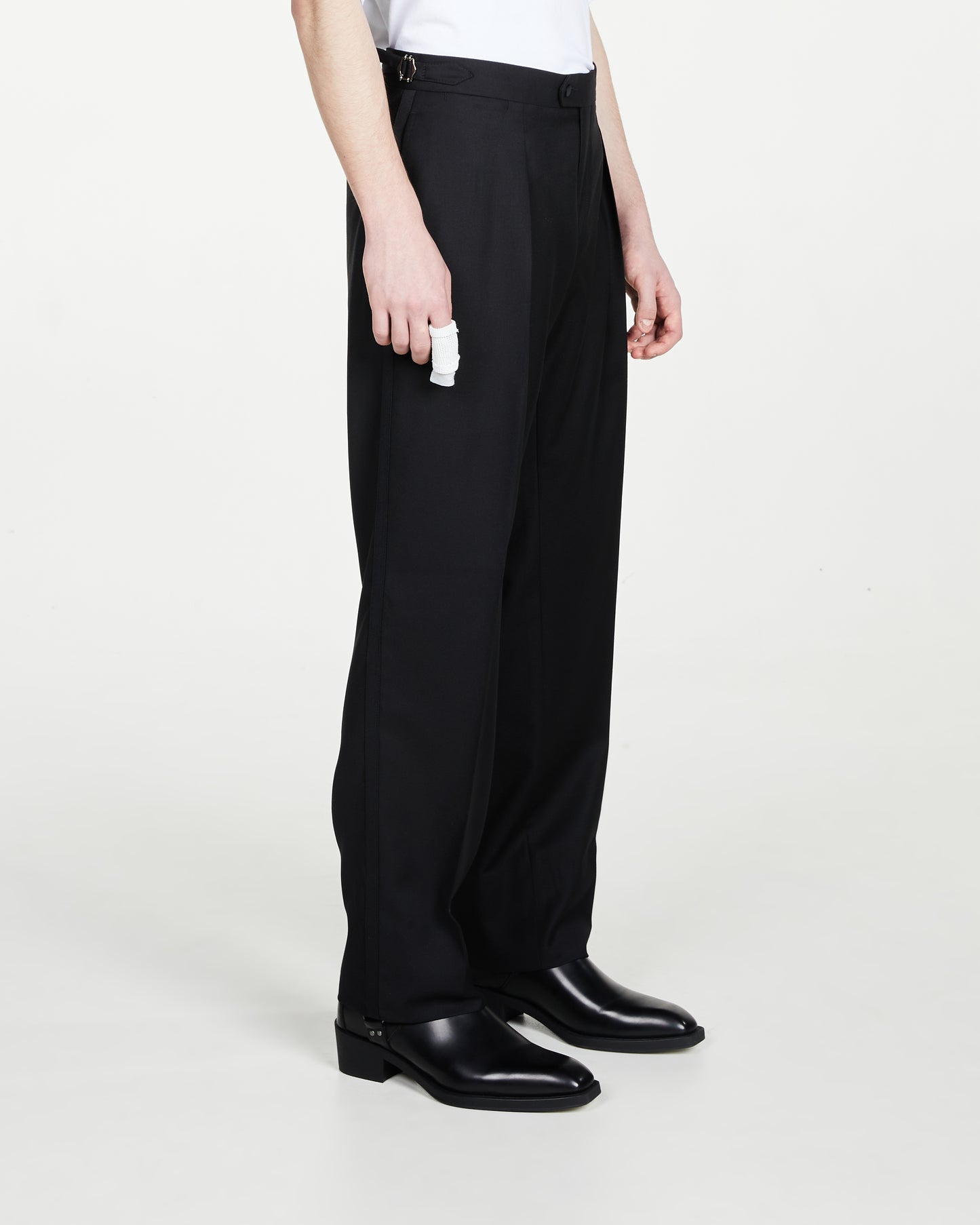 Wide-fit Smoking Trousers