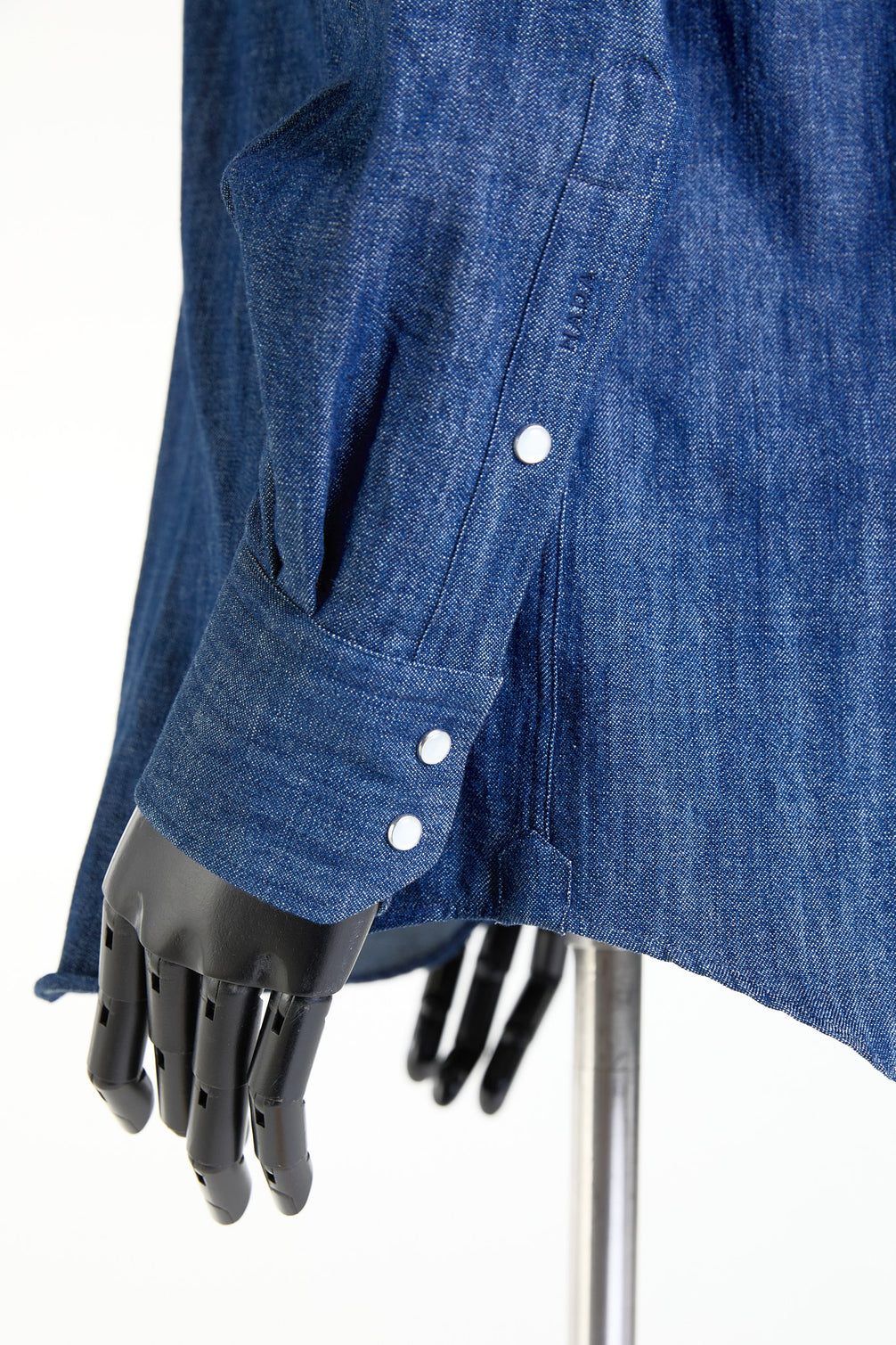 Made to Measure “Django” Shirt in Cotton Denim fabric by Carlo Bassetti