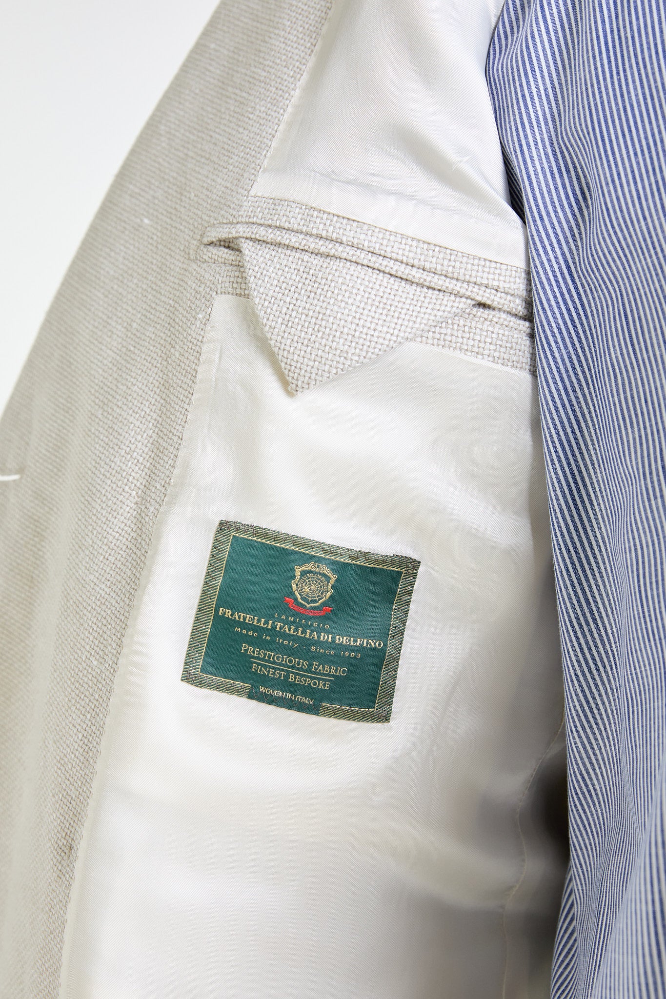 Made to Measure “Canapa” Jacket in Hemp and Wool fabric by Tallia di Delfino