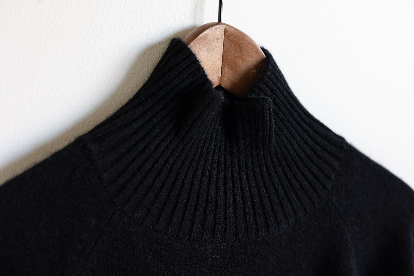 Turtleneck Sweater in Black Cashmere