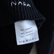 Zipped Turtleneck Sweater in Black Ribbed Cashmere