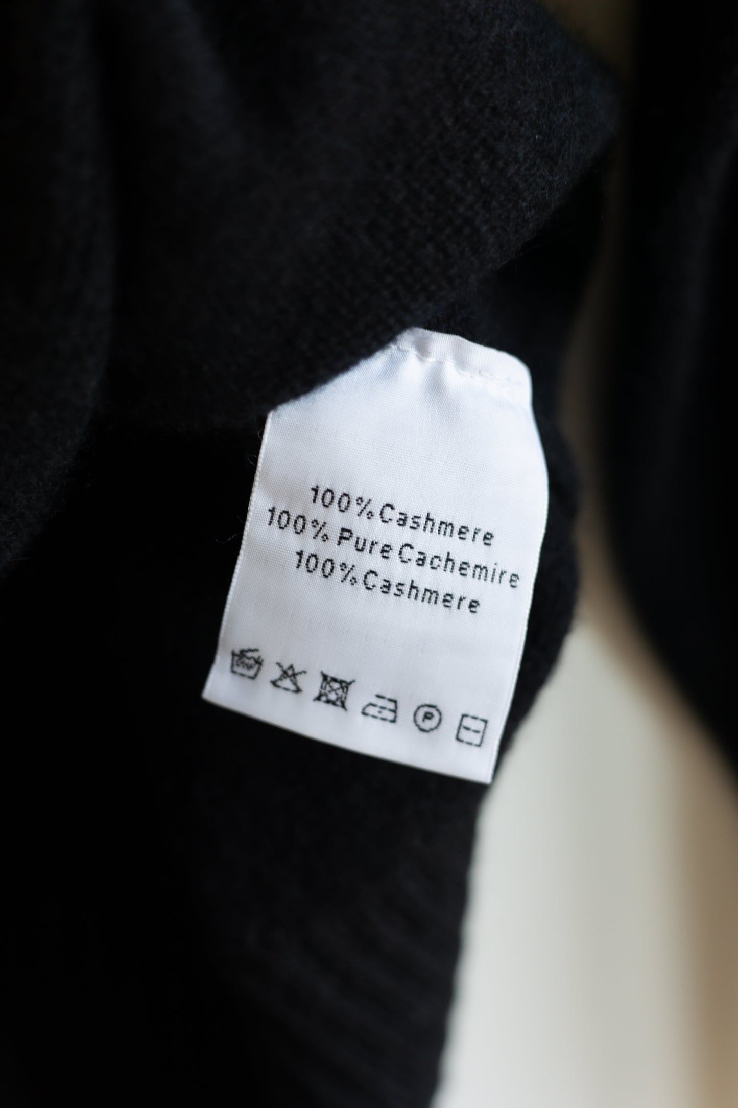 Turtleneck Sweater in Black Cashmere
