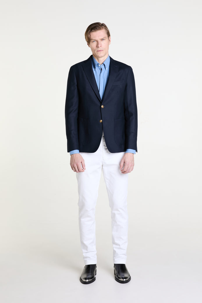 Made to Measure “Club” Jacket in Hopsack Stretch Wool by REDA