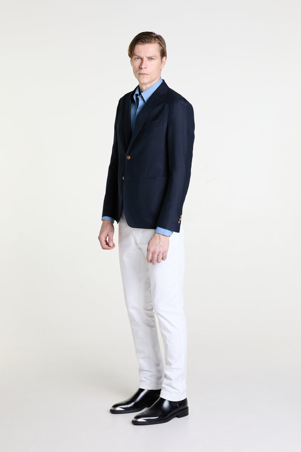 Made to Measure “Club” Jacket in Hopsack Stretch Wool by REDA