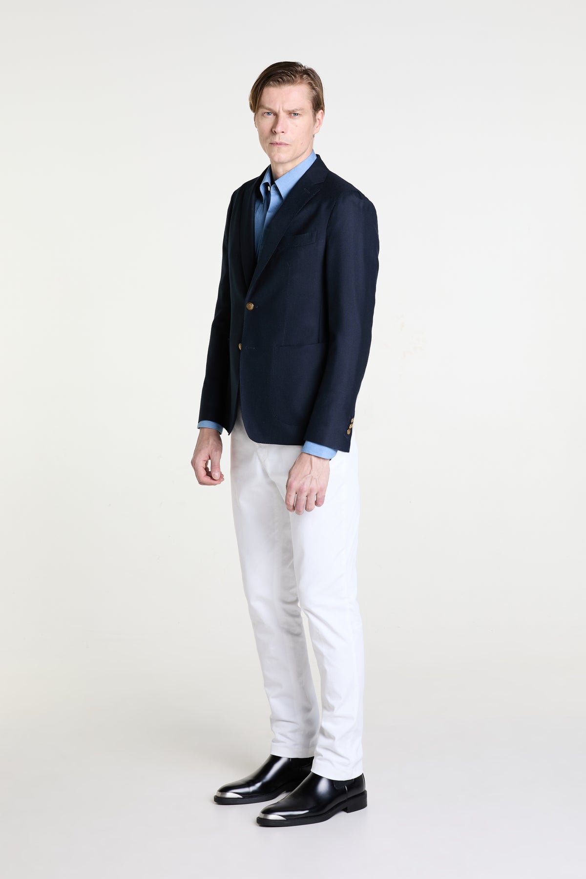 Made to Measure “Club” Jacket in Hopsack Stretch Wool by REDA