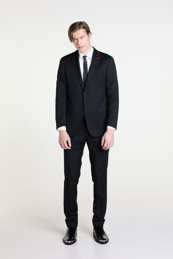 Made to Measure “Slim Traveller” Suit in Wool, Recycled Polyester and Elastane