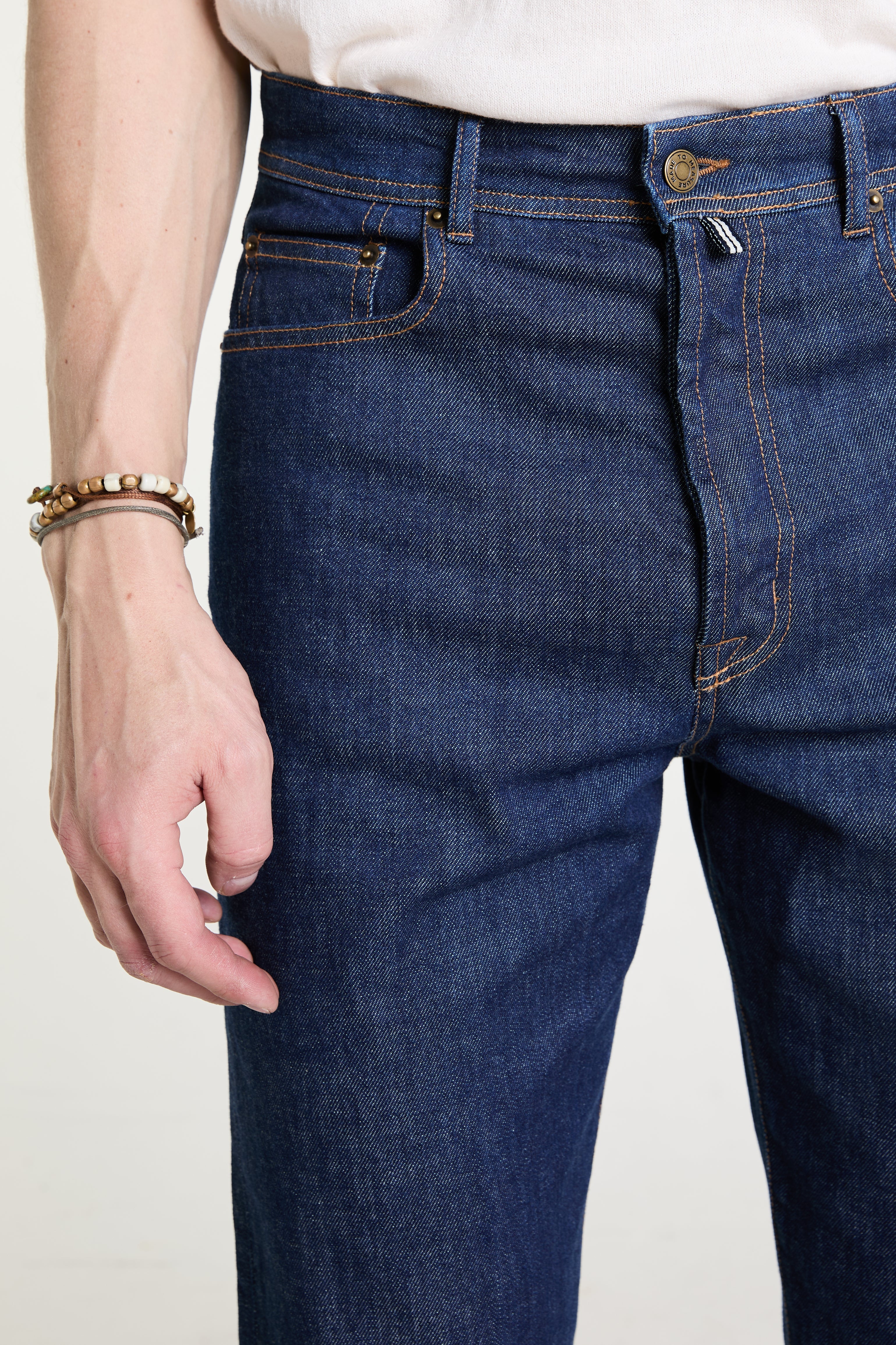 Made to Measure “Abisso” Jeans in Deep Water Wash Denim