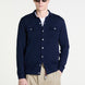 Knitted Overjacket in Navy Superfine Cotton Crèpe