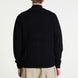 Zipped Turtleneck Sweater in Black Ribbed Cashmere