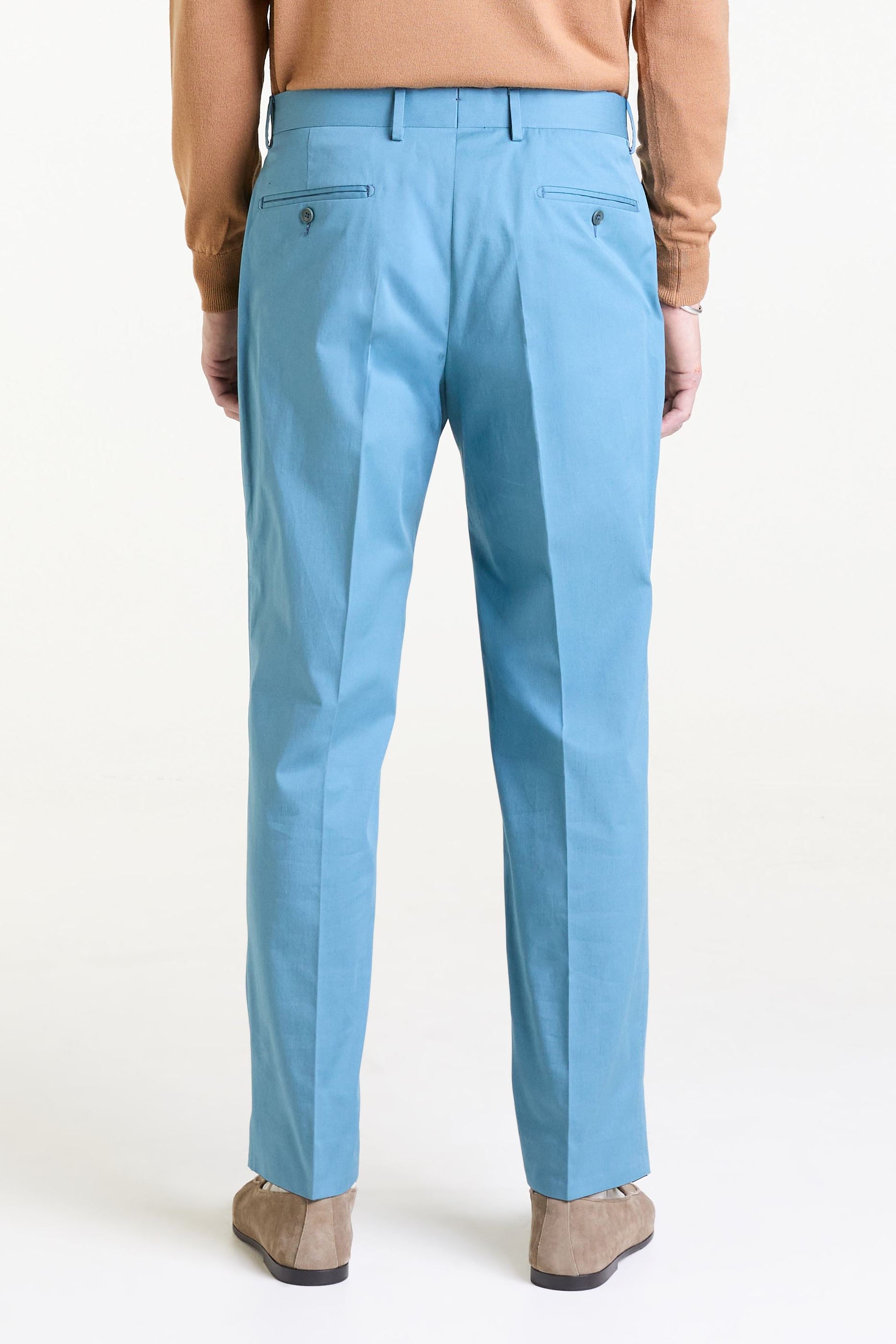 Made to Measure “Punto” Tailored Trousers in Cotton and Elastane fabric by Duca Visconti di Modorone