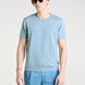 Knit T-shirt in Turquoise Stone Washed Superfine Cotton