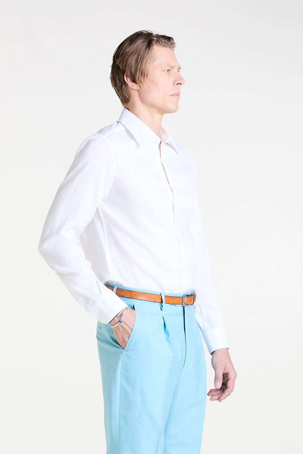 Made to Measure “Alfresco” Shirt in Pure Linen fabric by Albini