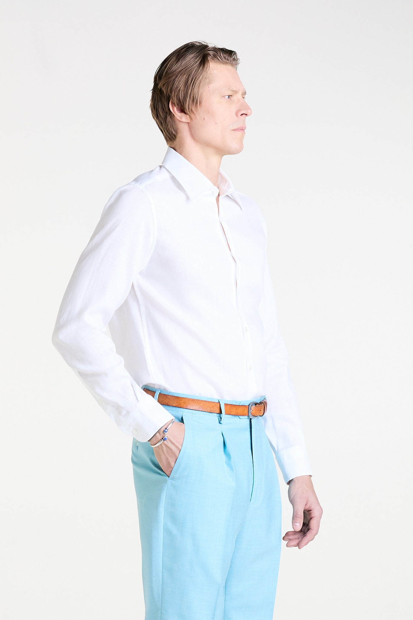 Made to Measure “Alfresco” Shirt in Pure Linen fabric by Albini
