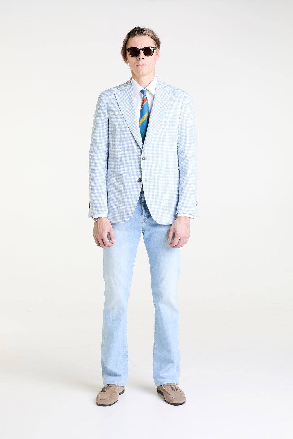 Made to Measure “Nuvola” Jacket in Wool, Silk and Cotton Fabric by Carlo Barbera