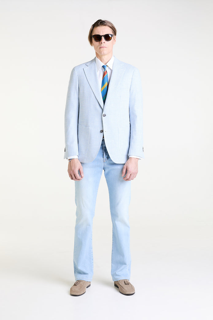 Made to Measure “Nuvola” Jacket in Wool, Silk and Cotton Fabric by Carlo Barbera