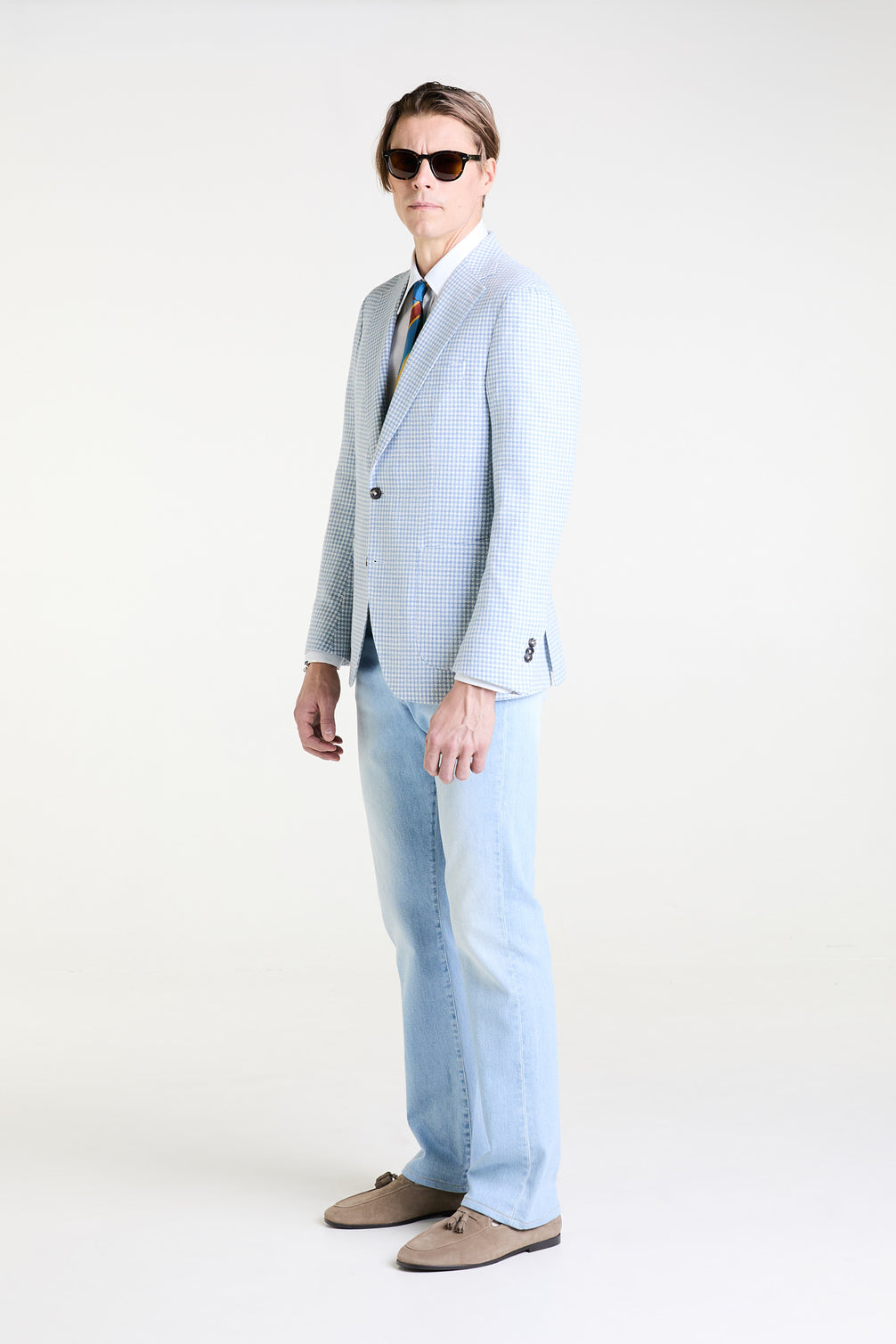 Made to Measure “Nuvola” Jacket in Wool, Silk and Cotton Fabric by Carlo Barbera