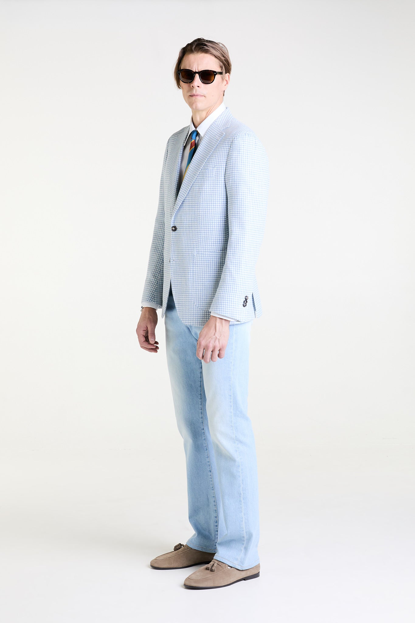 Made to Measure “Nuvola” Jacket in Wool, Silk and Cotton Fabric by Carlo Barbera