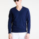 V-Neck Sweater in Navy Superfine Cotton