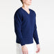 V-Neck Sweater in Navy Superfine Cotton
