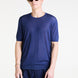 Knit T-shirt in Indigo Blue Ultrafine Silk