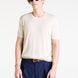 Knit T-shirt in Champagne Ultrafine Silk