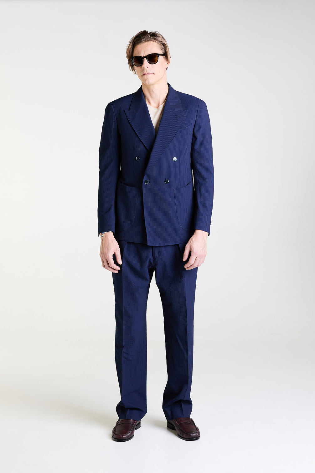 Made to Measure “Mare” Soft Suit in S’150 Wool and Silk “Lightest” fabric by Loro Piana