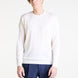 Crewneck Sweater in White Ultrafine Merino, Cashmere and Silk