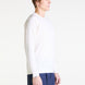 Crewneck Sweater in White Ultrafine Merino, Cashmere and Silk