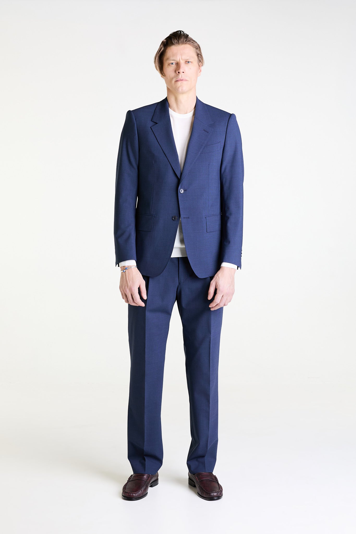 Made to Measure “Traveller” Suit in Wool, Recycled Polyester and Elastane