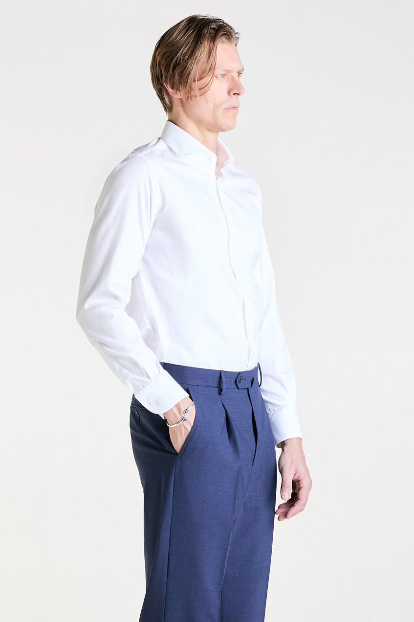 Made to Measure “Piumino” Shirt in Pure Natural Stretch Cotton fabric by Albini