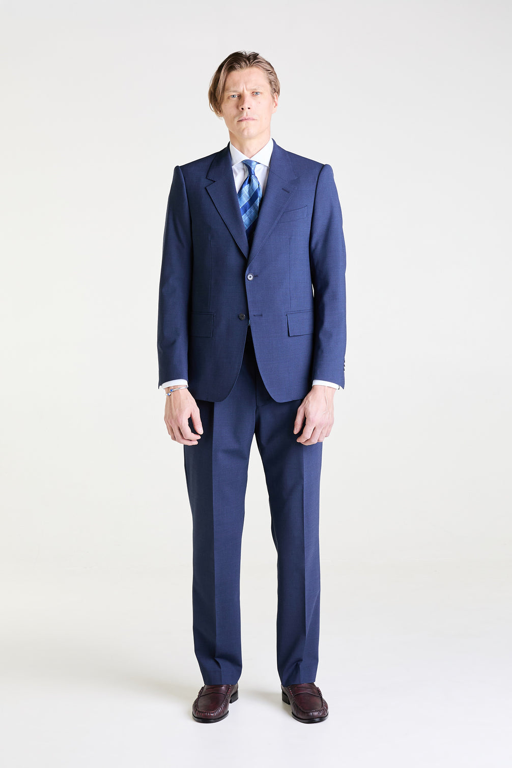 Made to Measure “Traveller” Suit in Wool, Recycled Polyester and Elastane