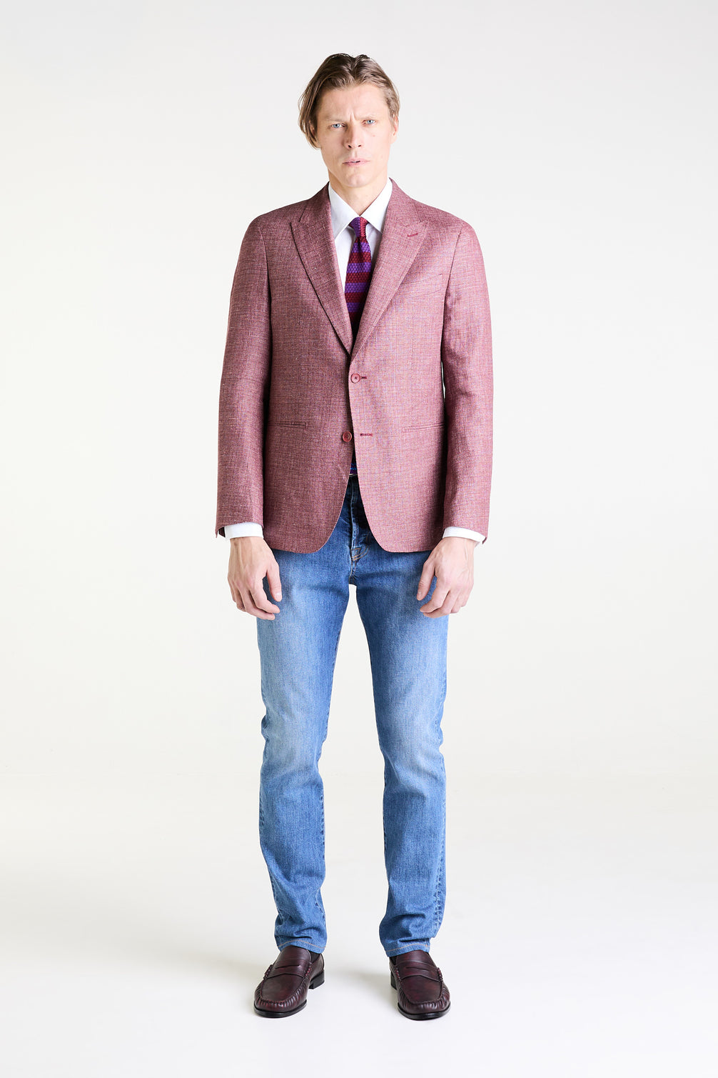 Made to Measure “Pinot” Jacket in Linen and Wool fabric by Reda