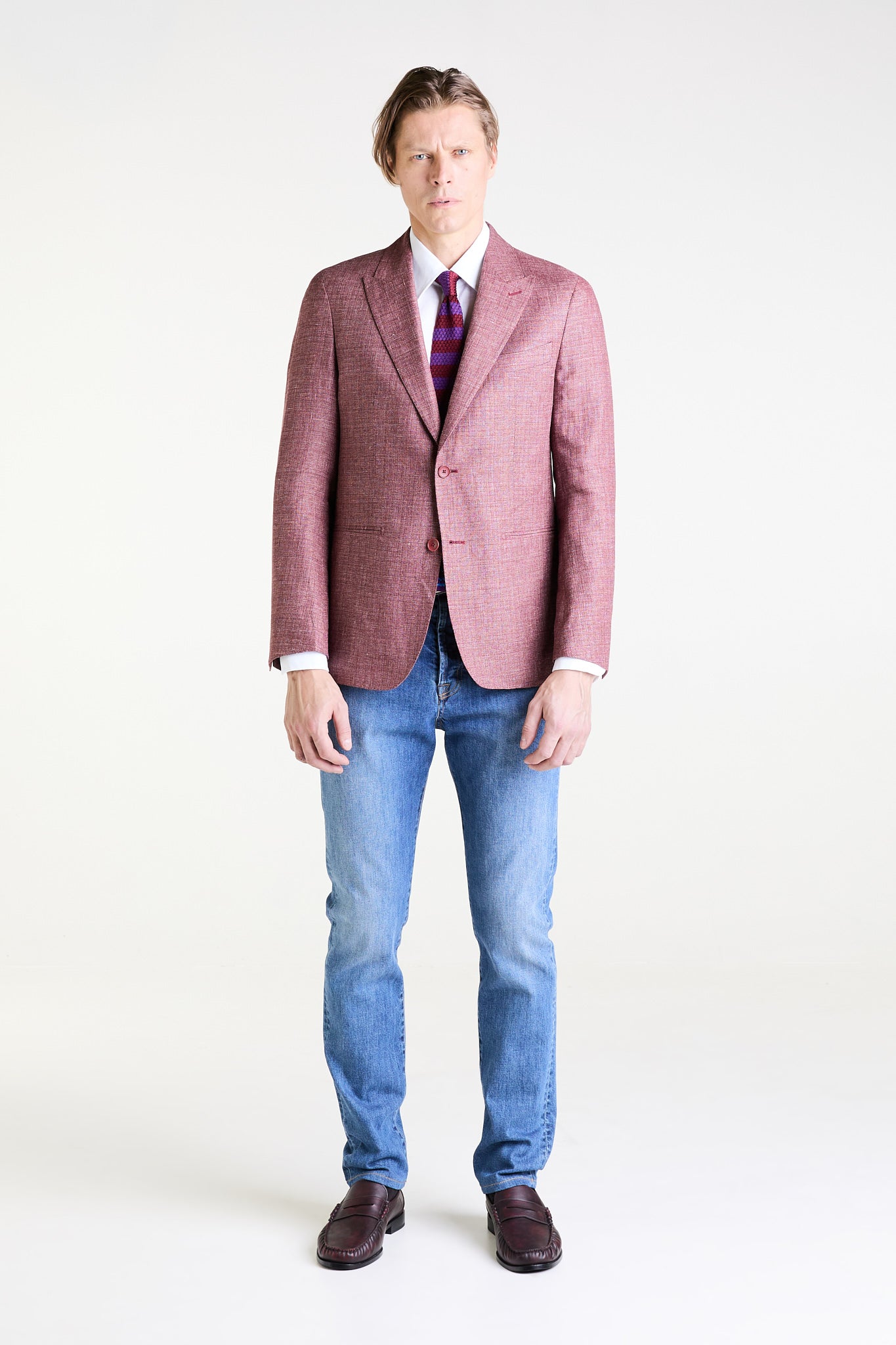 Made to Measure “Pinot” Jacket in Linen and Wool fabric by Reda