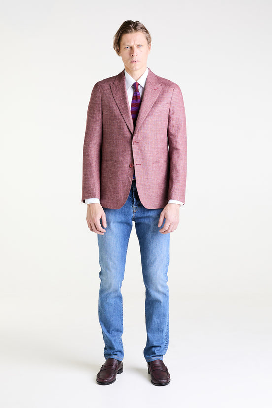 Made to Measure “Pinot” Jacket in Linen and Wool fabric by Reda