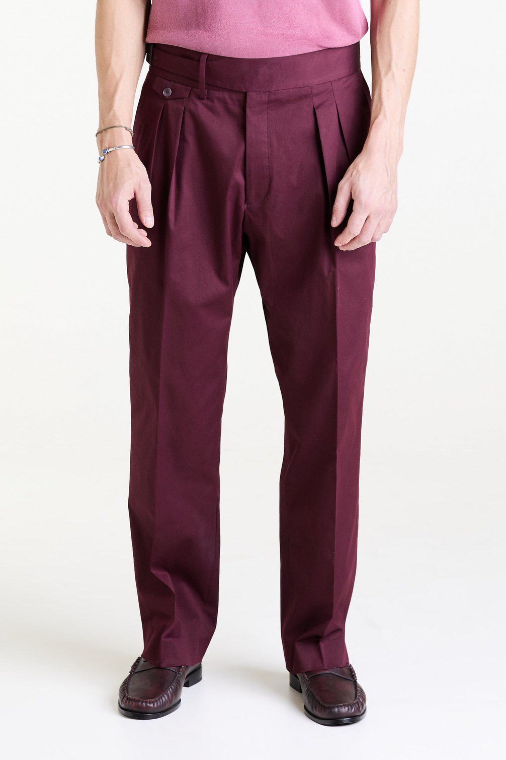 Made to Measure “Corvina” Tailored Trousers in Cotton and Elastane fabric by Duca Visconti di Modorone