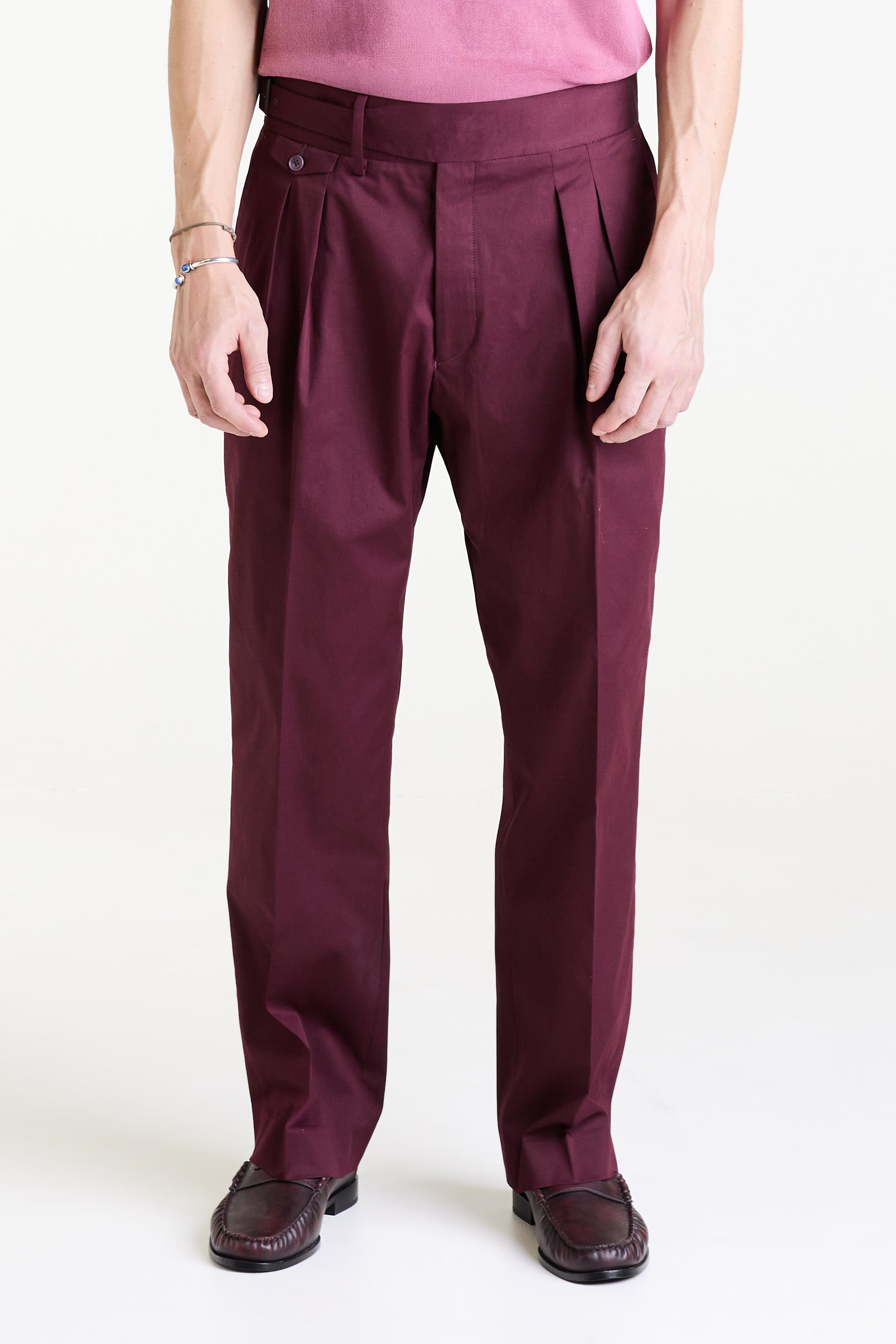 Made to Measure “Corvina” Tailored Trousers in Cotton and Elastane fabric by Duca Visconti di Modorone