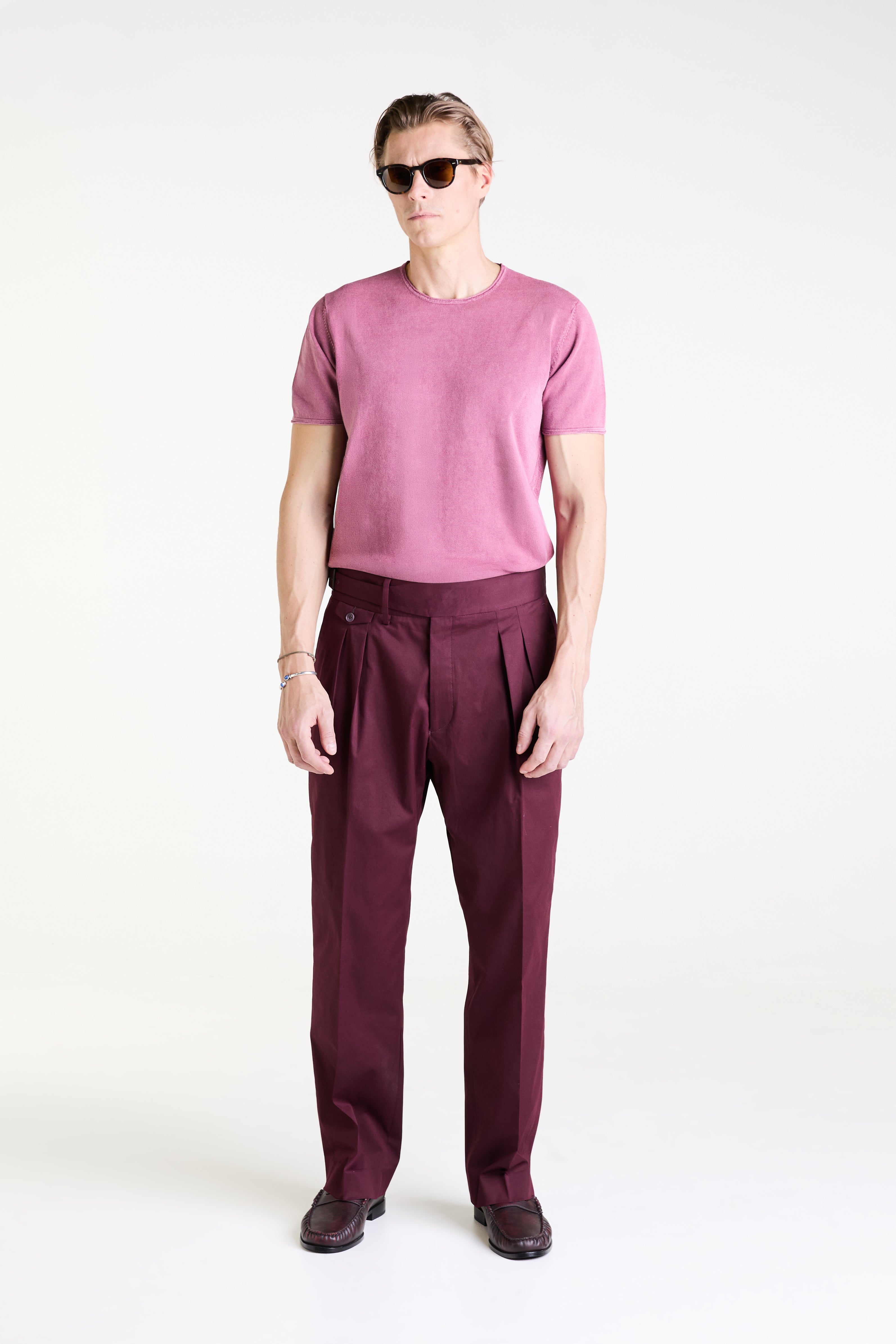 Made to Measure “Corvina” Tailored Trousers in Cotton and Elastane fabric by Duca Visconti di Modorone