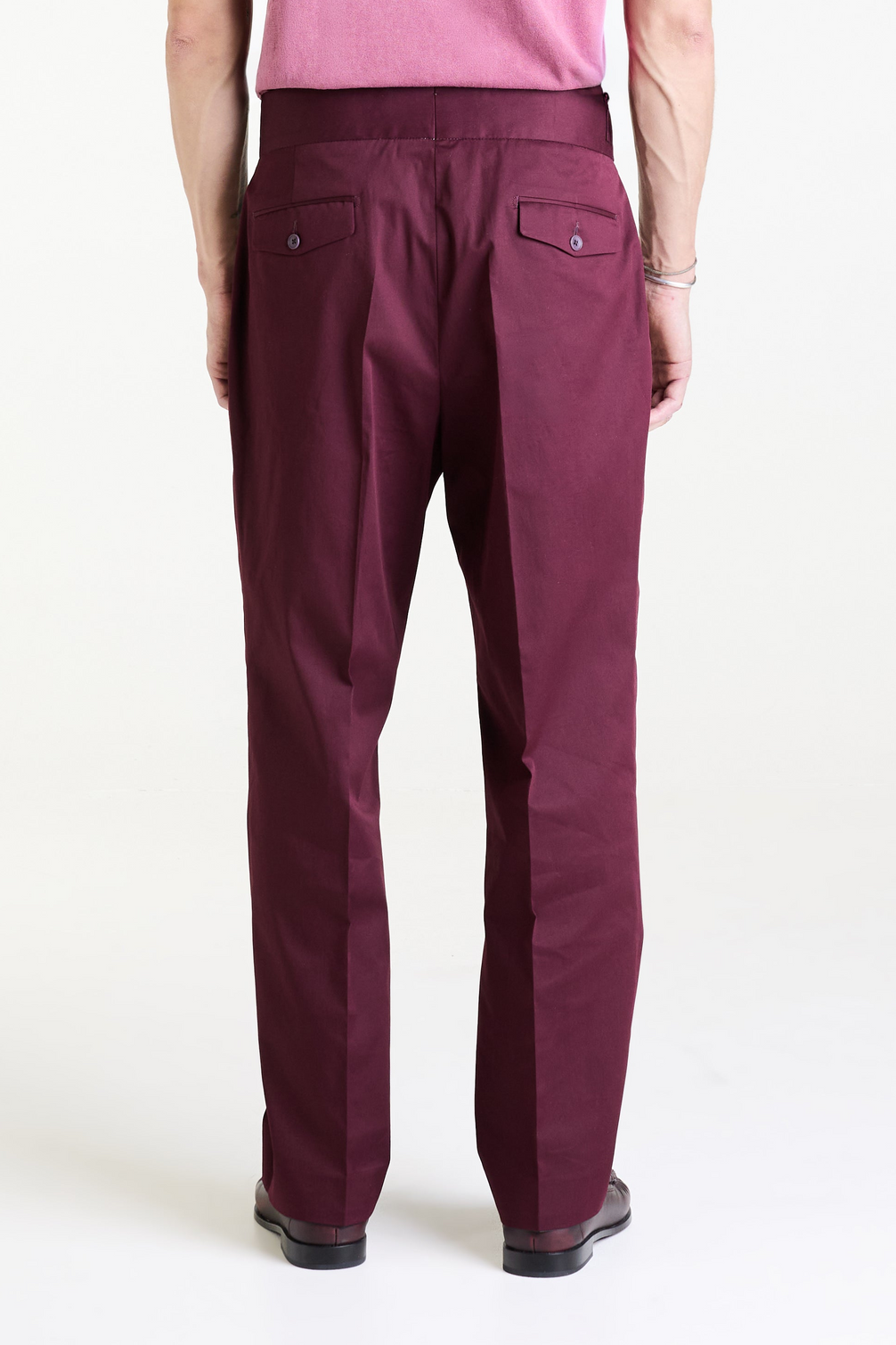 Made to Measure “Corvina” Tailored Trousers in Cotton and Elastane fabric by Duca Visconti di Modorone