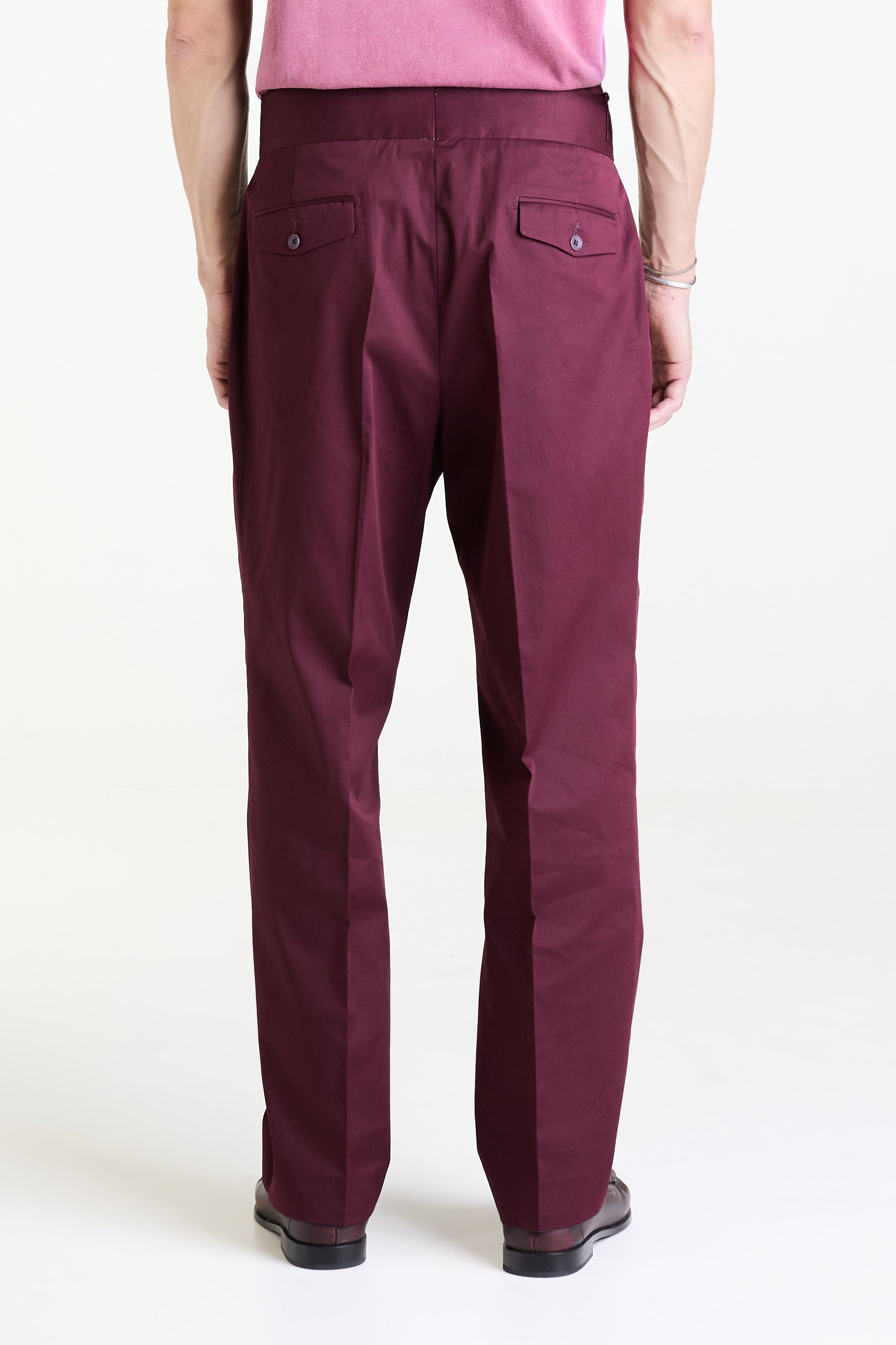 Made to Measure “Corvina” Tailored Trousers in Cotton and Elastane fabric by Duca Visconti di Modorone