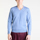 V-Neck Sweater in Light Denim Merino Wool