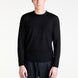 Crewneck Sweater in Black Ultrafine Merino, Cashmere and Silk