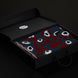Handmade embroidered floral scarf | Navy