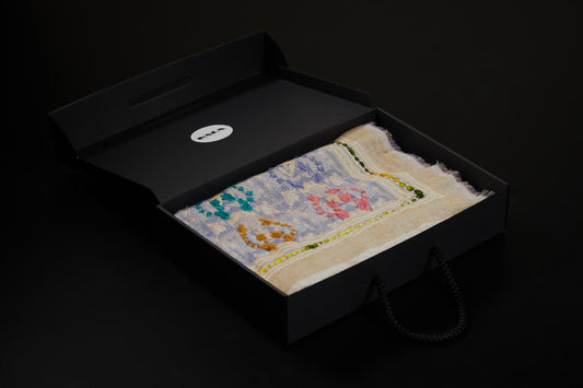 Handmade Embroidered Floral Scarf | Wild Oat