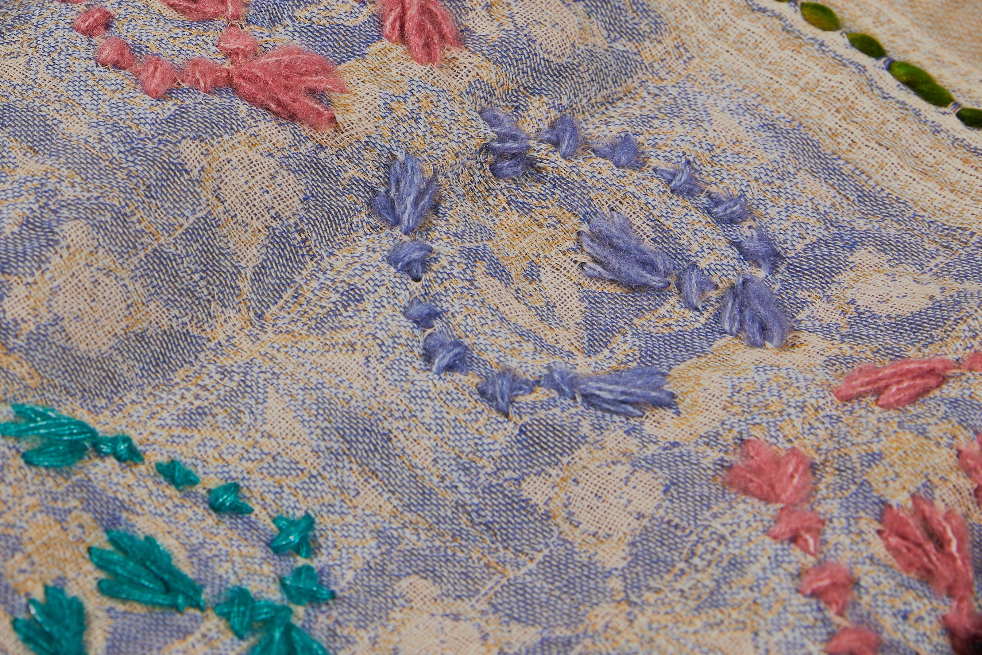 Handmade Embroidered Floral Scarf | Wild Oat