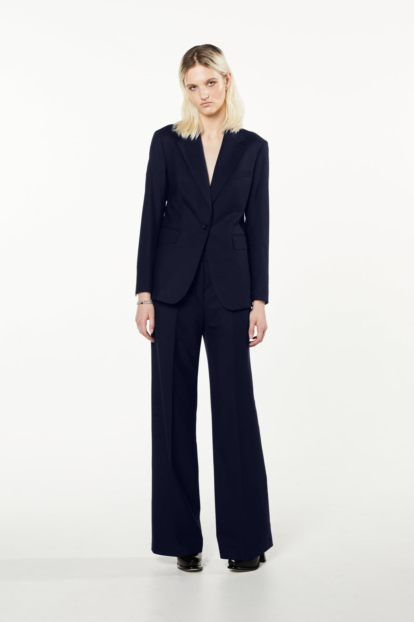 Navy Two Piece Women's Travel Suit