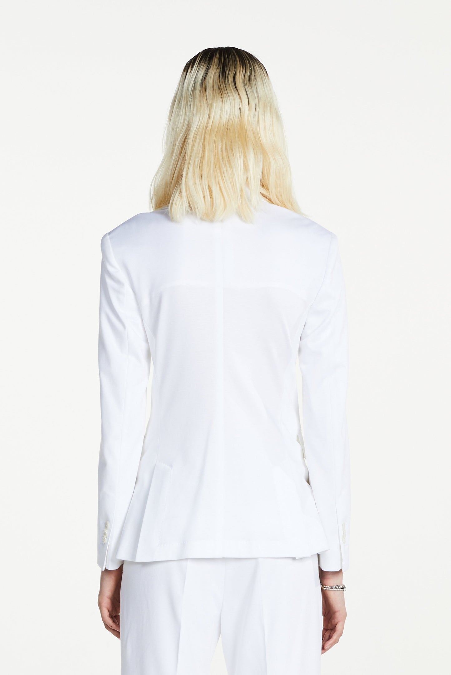 Women's White Double-breasted Suit